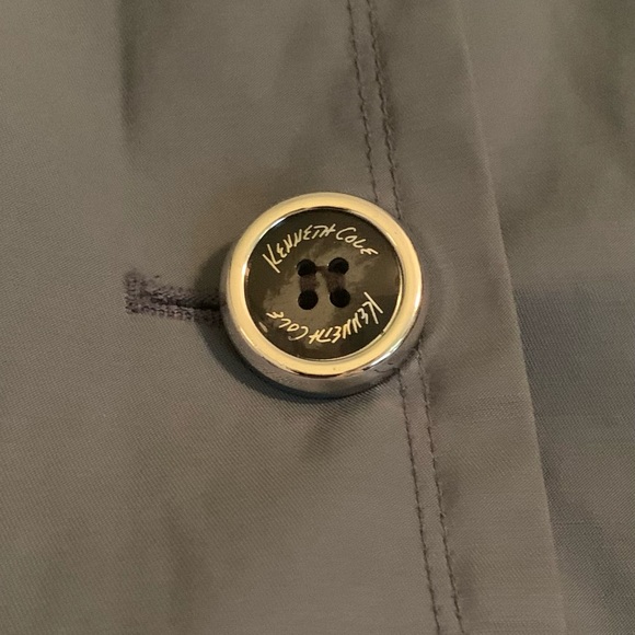 Kenneth Cole Reaction Belted Raincoat Iridescent Blue XL - Picture 8 of 9